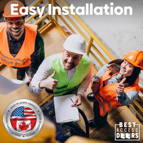 Best 24 x 24 Universal Metal Access Panel with Flange, 16-Gauge Cold Rolled Steel Access Door for Dry Wall/Ceiling, LEED Compliant Drywall Panel with Hidden Pin Hinge, Screwdriver Latch, BA-UAP