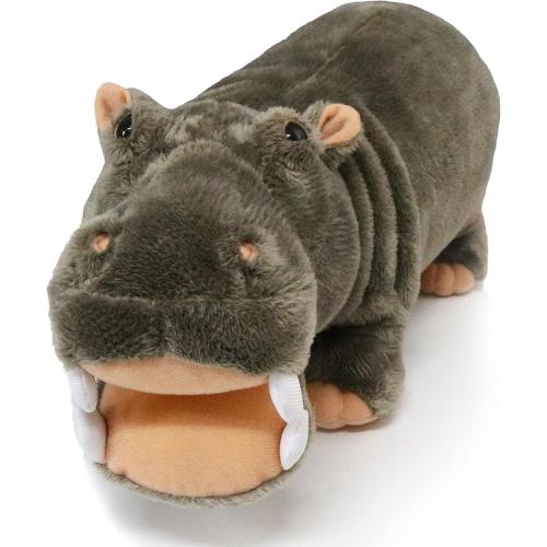Ice King Bear Wild Animal Stuffed Animals Zoo Family Plush Toy (Hippo 14 Inches)