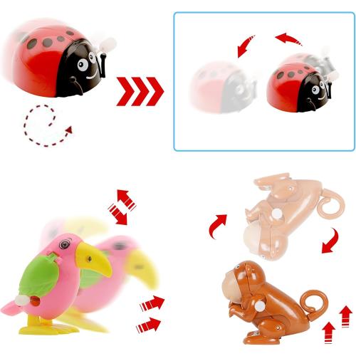 Wind Up Toy,28 Pack Assorted Clockwork Toy Set, Wind Up Animal Party Favors Toy Great Gift for Boys Girls Kids Toddlers(Contents and Color May Vary)