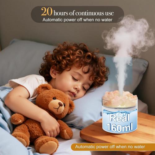 Essential Oil Diffuser - Black Himalayan Salt Lamp Diffuser for Bedroom Yoga Hotel SPA - 7 Colors LED with Peaceful Sleep - Gifts for Women Men