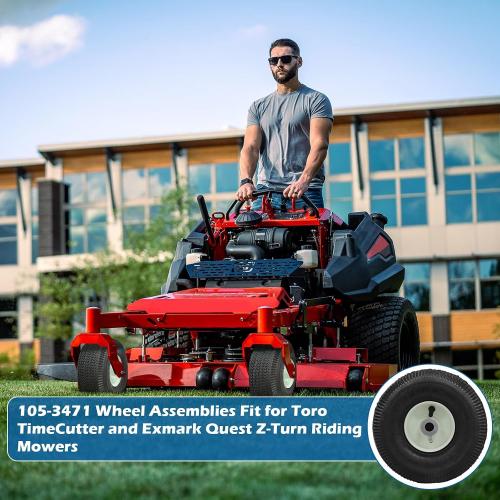 105-3471 Front Wheel and Tire Assembly Replacement for Toro TimeCutter Z 4.10/3.50-4/Exmark Quest Z-Turn Riding Mower(1 Pack)