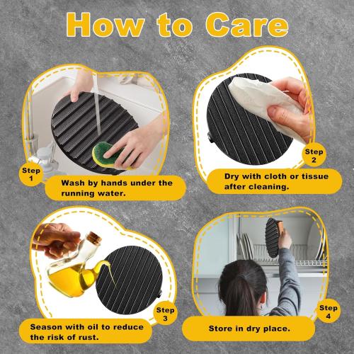 AIVIKI Burger Press, Smash Burger Press for Blackstone Griddle, Heavy Duty Cast Iron Round Bacon Grill Press with Wood Handle, Meat Steak Weight for Sandwich, Paninis (Round)