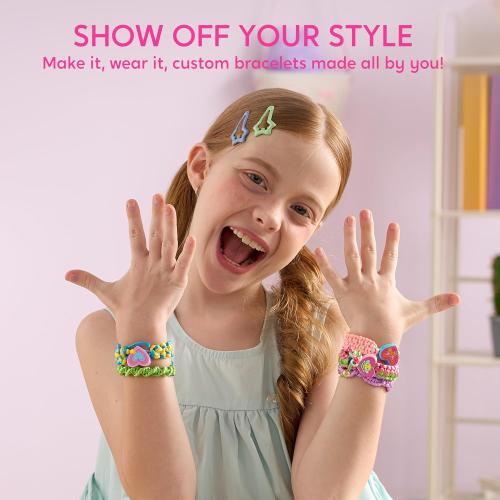 Klever Kits Friendship Bracelet Making Kit, Arts and Crafts for Kids Ages 6-12, Birthday Present for Teen Girl, Children's Jewelry Craft Set, Charm Jewelry Making Kit Supplies, 10 Knot Styles by JOVA