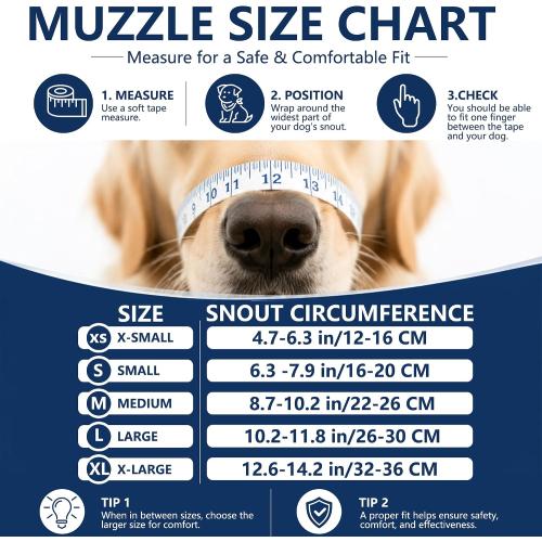 Dog Muzzle, Soft Mesh Covered Muzzles for Small, Medium, Large and X-Large Dogs, Muzzle with Adjustable Straps, Prevent Barking, Biting, and Accidental Ingestion (Black, X-Small)