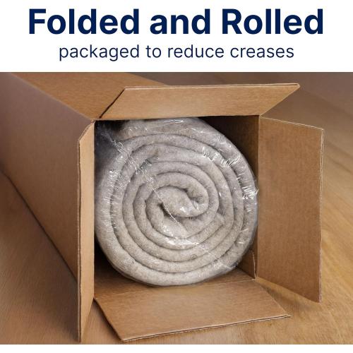 RUGPADUSA - Eco-Plush -  Thick - 100% Felt - Premium Cushioned Rug Pad - Available in 3 Thicknesses, Many Custom Sizes