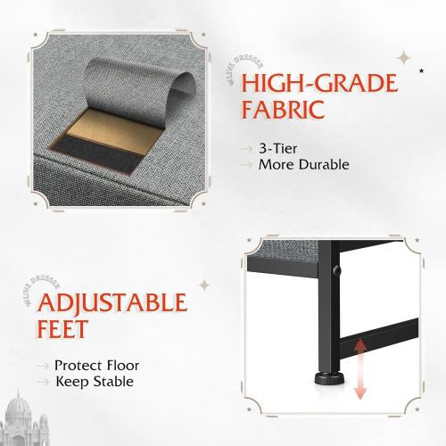 WLIVE Dresser for Bedroom with 6 Drawers, Closet Dresser with Fabric Bins, Chest of Drawers for Closet, Living Room, Hallway, Dark Grey