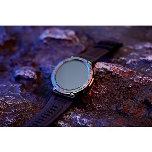 EIGIIS Military Smart Watch for Men Tactical Rugged with Bluetooth Call Flashlight 1.45'' Big Screen Fitness Tracker Heart Rate Sleep Monitor Waterproof Sports Smartwatch iPhone Android Black