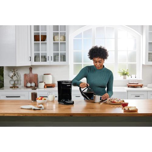 BLACK DECKER 12-Cup Digital Coffee Maker, Programmable, Washable Basket Filter, Sneak-A-Cup, Auto Brew, Water Window, Keep Hot Plate, Black