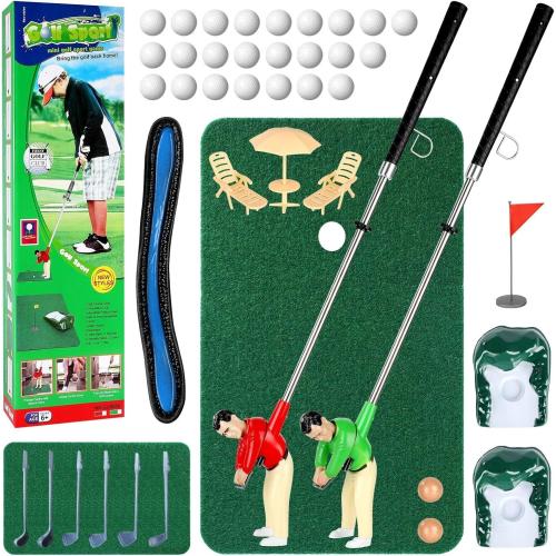 Mini Golf Toys for Kids/Adult, Retirement Gift Two Mini Golfers for Parent-Child Interaction, Fun Play Golf Indoor Games, Family Game for 6 7 8 9 Year Old Boys Girls