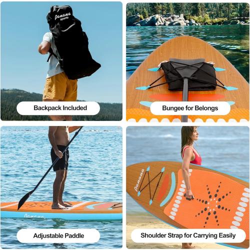 Panana Inflatable Stand Up Paddle Board, 10'x31 x6 SUP with Premium Paddle Board Accessories Kit, Anti-Slip EVA Deck for Adults Youth of All Skill Levels