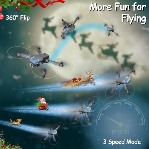 Wipkviey Drone with Camera T28 - Mini Drone 90° Adjustment RC quadcopter 1080P HD, Fpv Foldable Drones for Adults, Drones for kids, Gesture Selfy, Headless Mode, 3D Flip, drone for Beginners