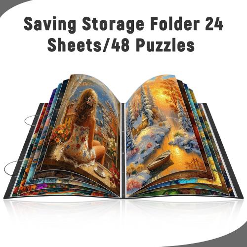 Puzzle Storage Folder for 1000 & 500 Pieces – Large Capacity Puzzle Album 233