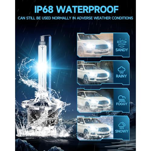 D2S HID Xenon Headlight Bulb Fit Acura 8000K Blue, 35W OEM High Low Beam Xenon Lights, Pack of 2