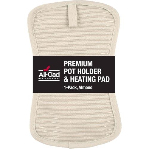 All-Clad Premium Pot Holder & Hot Pad: Heat Resistant to 500 Degrees - 100% Cotton, 10x6.25 Hot Pad for Kitchen and Barbeque, (3-Pack), Almond