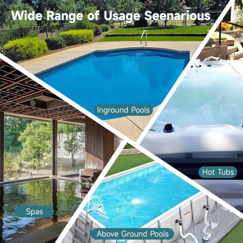 Cordless Handheld Pool Vacuum, Rechargeable Pool Cleaner with 18.5 Gal/Min Suction, 60 Min Runtime, Dual-Phase Cleaning System, Ideal for Above Ground Pools, Spas, Hot Tubs, Black