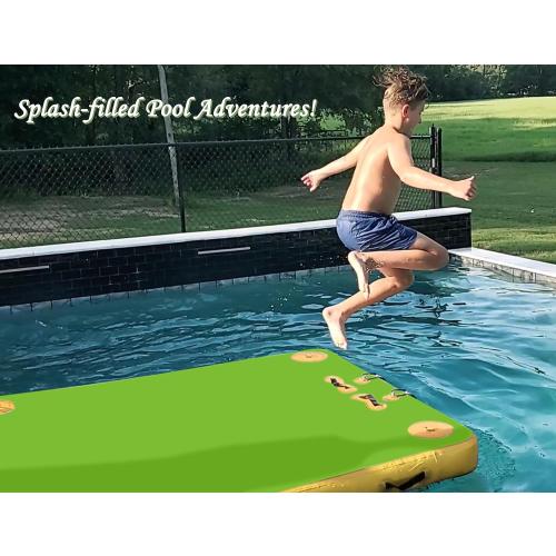 Inflatable Floating Dock for Lakes, Thick and Extra Wide Lake Floats for Adults, Non-Slip Air Dock Platform with Portable Carrying Bag, Floating Platform Island for Pool Beach Ocean