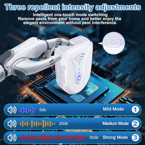 2026 Upgraded Ultrasonic Pest Repeller 6 Pack, Mouse Repellent Indoor Ultrasonic Plug in, Pest Control for Bugs Roaches Insects Mice Spiders Flies Cockroach Rodent Rat