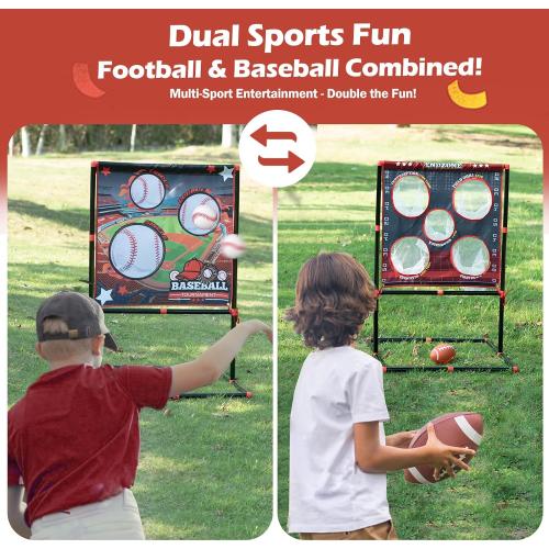 Football Toss Game for Kids Ages 3-8 - Outdoor Toy for Backyard, Beach & Camping for Toddlers & Family Party Fun