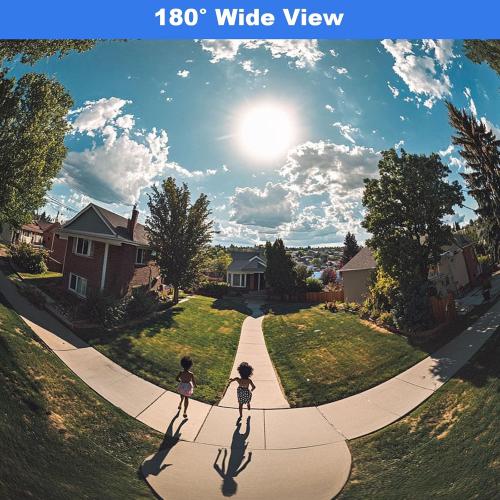 HD 180 Degree Wide Angle View 2.0MP 1080p Security Camera 4-in-1 CCTV Bullet Wired Cam BNC, AHD/TVI/CVI/CVBS, Analog Coax Coaxial Surveillance Video Add–On Camera for Indoor/Outdoor Use