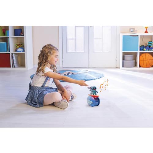 LEXiBOOK, Disney Stitch, The Interactive Surfer Stitch Robot – Self-Balancing, Light and Sound Effects, Portable Toy with Reactive Sensors, Blue, ROB01D