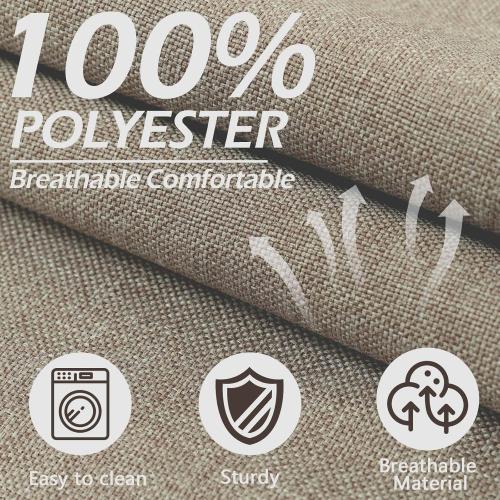 14Pcs Patio Cushion Covers Replacement Splashproof UV-Resistant Inelastic Covers with Zippers, Max Compatible 25.6x25.6x4inch Patio Cushion, for 7 Pcs Outdoor Patio Furniture Sets