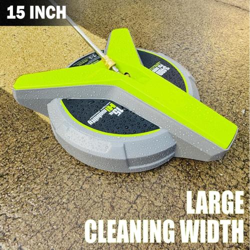 Hiclean 15 Pressure Washer Surface Cleaner with Wheels 3400 PSI Max, Surface Cleaner for Power Washer Attachment for Concrete, Patio, Sidewalk, and Driveways