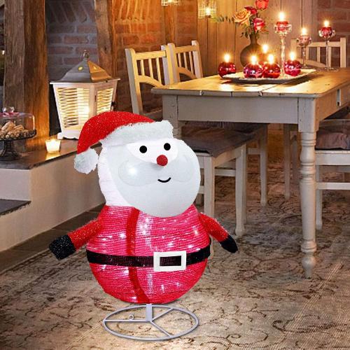 1.8ft Pre-Lit Light Up Santa Claus, 48 LED Outdoor Lighted Santa Claus Christmas Yard Decoration