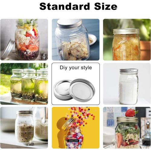 42 Pieces Regular Mouth Canning Rings, Canning Bands for Mason Jar Small Mouth, Rustproof Tinplate Metal Bands/Rings for Mason Jar (Silver 70mm)