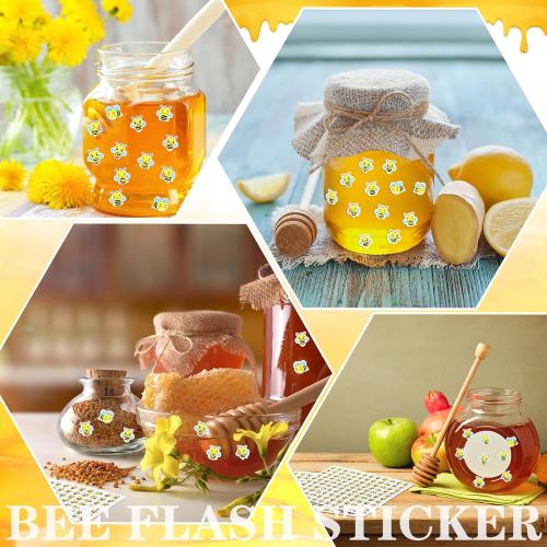 Lincia 1200 Pcs Bee Glitter Stickers Cute Animal Reward Stickers