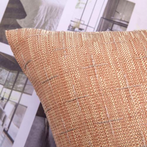 MIULEE Pack of 2 Decorative Burlap Linen Fall Autumn Throw Pillow Covers Modern Farmhouse Pillowcase Rustic Woven Textured Cushion Cover for Sofa Couch Bed 20x20 Inch Salmon