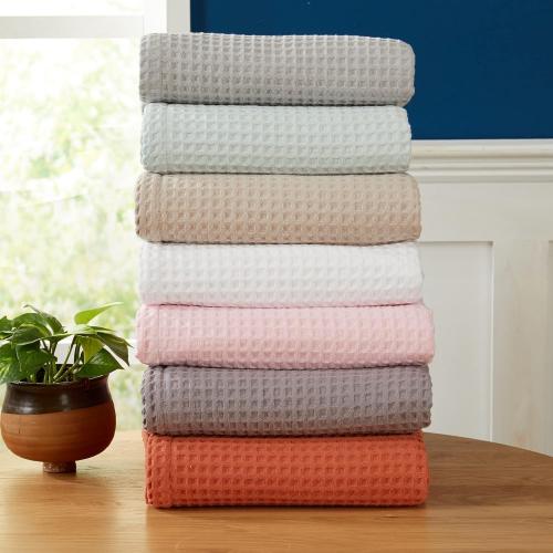 100% Cotton Waffle Weave Bed Blanket | Soft, Breathable, and Lightweight Blanket for All-Season | Perfect for Layering King, White)