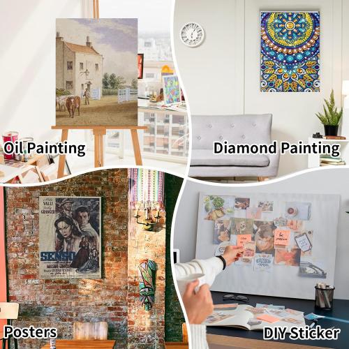 Falling in Art DIY Canvas Stretcher Bars, 24 x 36 Canvas Framing Kit, Wood Stretcher Frames for Oil Paintings, Paint by Numbers, and Posters