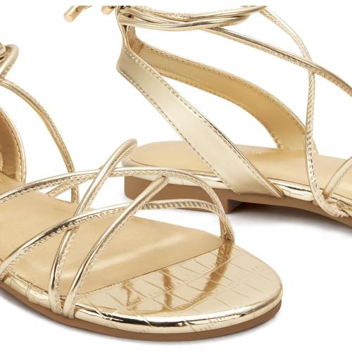 Size 8.5 .... Dream Paris Women's Strappy Sandals Gladiator Lace Up Flats Summer Wrap Open Toe Tie Up Shoes