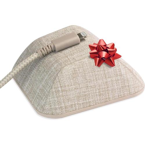 Smartish® Magnetic Cord Holder - Cable Wrangler Organizer with Magnet Clips for Charger Management on Desktop, Nightstand, or Side Table for All Cables, USB-C, Lightning Cables - Lightly Toasted Beige