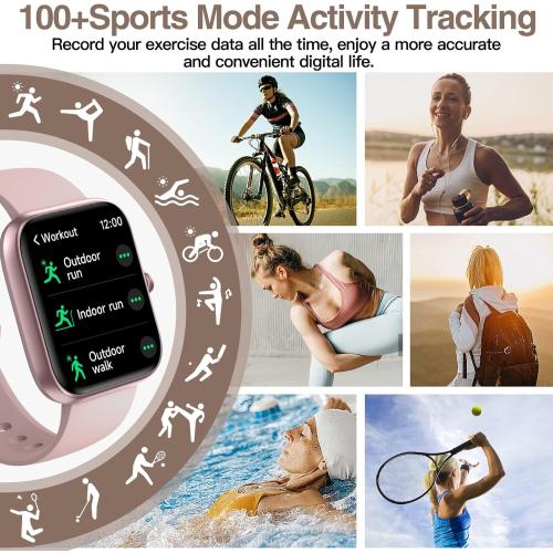 Smart Watch for Women Men with Bluetooth Call, Alexa Built-in Smartwatch, 1.83DIY Dial Fitness Watch with Sleep Heart Rate Monitor, 110  Sport Modes, IP68 Waterproof Watch Compatible with Android iOS