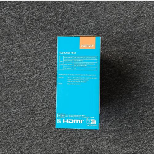 Vamvo Mini Projector with WiFi and Bluetooth 4K Support, Native 1080P Portable Outdoor Smart Projector, Mirror Screen with Android/iOS/PC Compatible with PC/PS5/Phone/TV Stick (Silver)