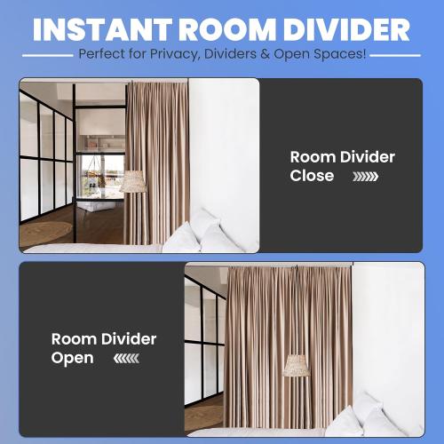 Adjustable Wall or Ceiling Mounted Curtain Track – No Cutting Needed & Extends 2.8 to 5.7 ft - Lightweight Aluminum Retractable Curtain Track System with Curtain Track Hooks & Rollers