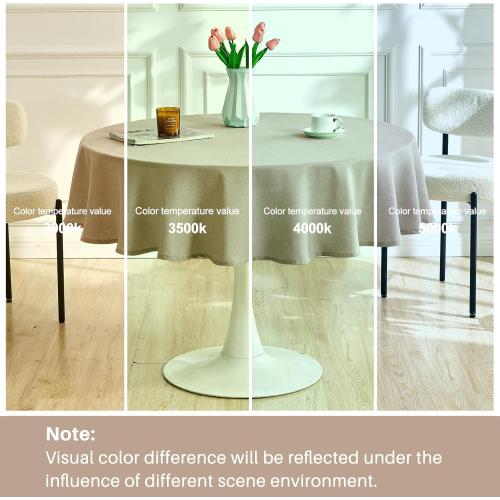 AUSSPVOCT 2 Pcs Textured Round Tablecloth 60 Inch for Dia 38’’ Tables - Waterproof Washable Wipeable Table Cloth Fabric Dining Table Cover for Birthday Party Farmhouse Outdoor Kitchen Tabletop Cover