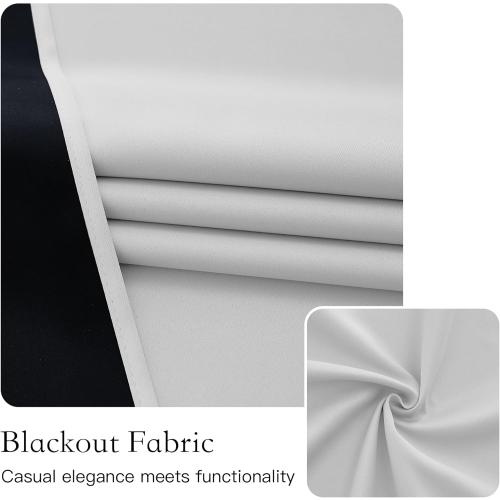 NICETOWN French Door Curtain - Privacy Thermal Insulated 100% Blackout Door Window Curtain for Patio Front Tricia Sidelight Panel, W26 x L72 inch Long, 1 Panel, Greyish White