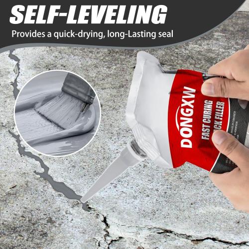 Dongxw Concrete Crack Filler, 8 PCS Cement Crack Repair Sealant, Self Leveling Concrete Filler for Driveways, Walkways, Patios, Outdoor Joint Repair Waterproof