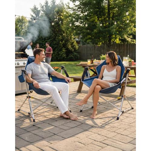 KingCamp Hammock Camping Chair, 400lbs Heavy Duty Swing Chairs for Adults | Portable Camp Chair, Oversized Folding Rocker, 10.3lbs Aluminum Frame, Adjustable recline for Outdoor Beach Patio RV Sport