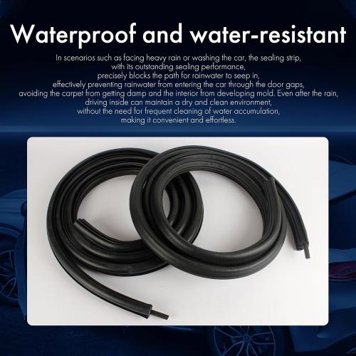 Rear Door Weatherstrip Seal - Compatible with 07-14 GMC Yukon XL 1500/2500, 07-14 Chevy Suburban 1500/2500/Avalanche, 07-13 Cadillac Escalade EXT (Right)