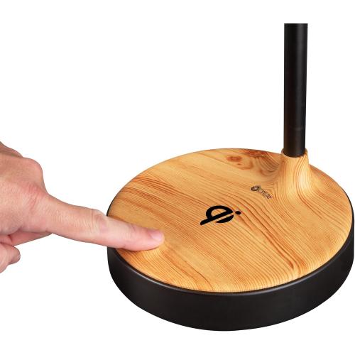 OttLite Wellness Series Wireless Charging LED Table Lamp, LED Desk Lamp and Book Light, Reading Light, Great Desk Lights for Home Office, Black with Woodgrain Accents