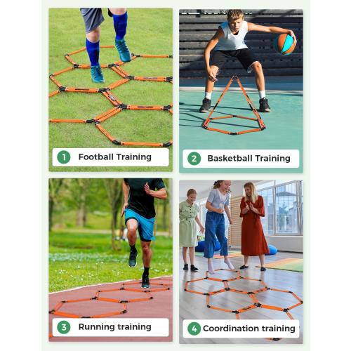 GHB Hex Agility Rings Speed Rings with Carrying Bag 6 Set