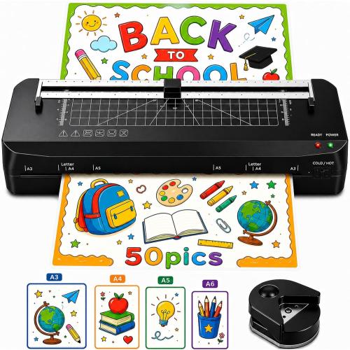 Laminator, A3 Laminator Machine with Built-in Trimmer