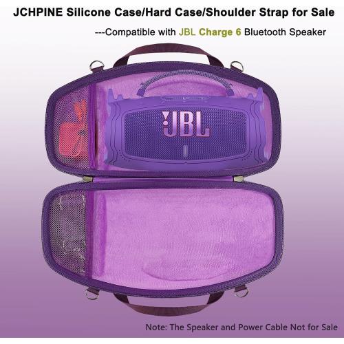 JCHPINE Silicone Cover and Carrying Case for JBL Charge 6 Bluetooth Speaker