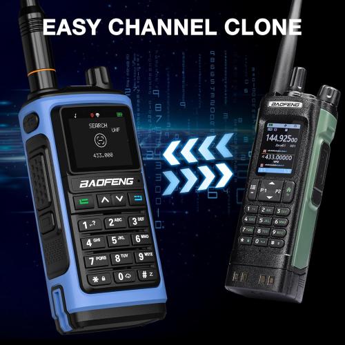 BAOFENG UV-7B Handheld Ham Radio, Chirp & Wireless APP Programmable, UHF VHF FM Aviation NOAA Receiver, 1000 CHs 10 Zones, USB-C Rechargeable, Frequency Copy, SOS Strobe, Walkie Talkie for Outdoor