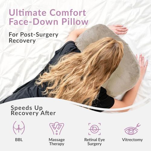 Zomaple Face Down Chair After Eye Surgery – Memory Foam, Washable Cover, & Ventilated Design – Facedown Pillow for Sleeping, BBL Equipment, Retinal & Vitrectomy Recovery