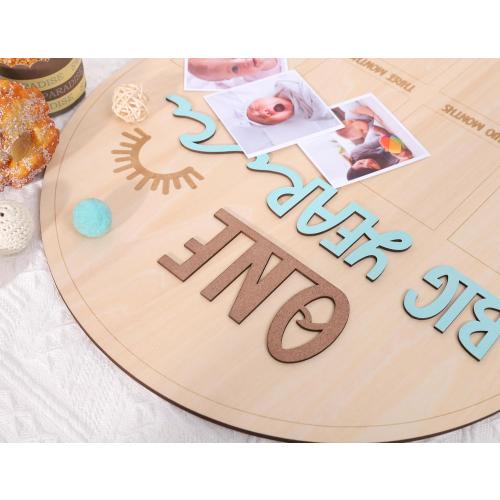 The Big One surf One Year Old Photo Board - My First Year Photo Display Wood Board, Wave Theme Monthly Milestone Photo Board, the Big One 1st Birthday Decoration, 12 Months Photo Frame