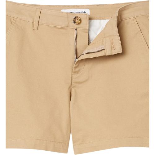 SIZE 10 Amazon Essentials Women's Mid-Rise Slim-Fit 5 Inch Inseam Khaki Short (Available in Straight and Curvy Fits)
